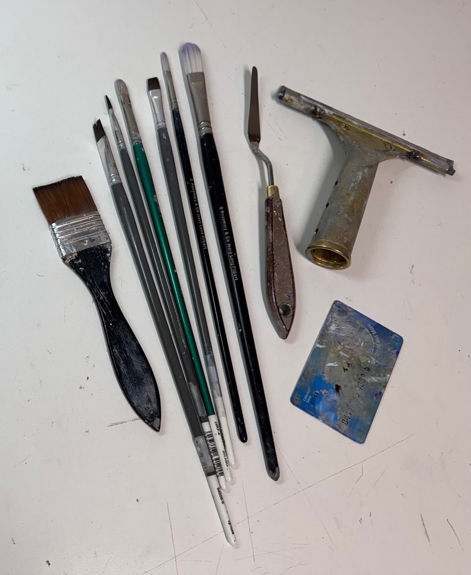 Art supplies for painting - palette knife