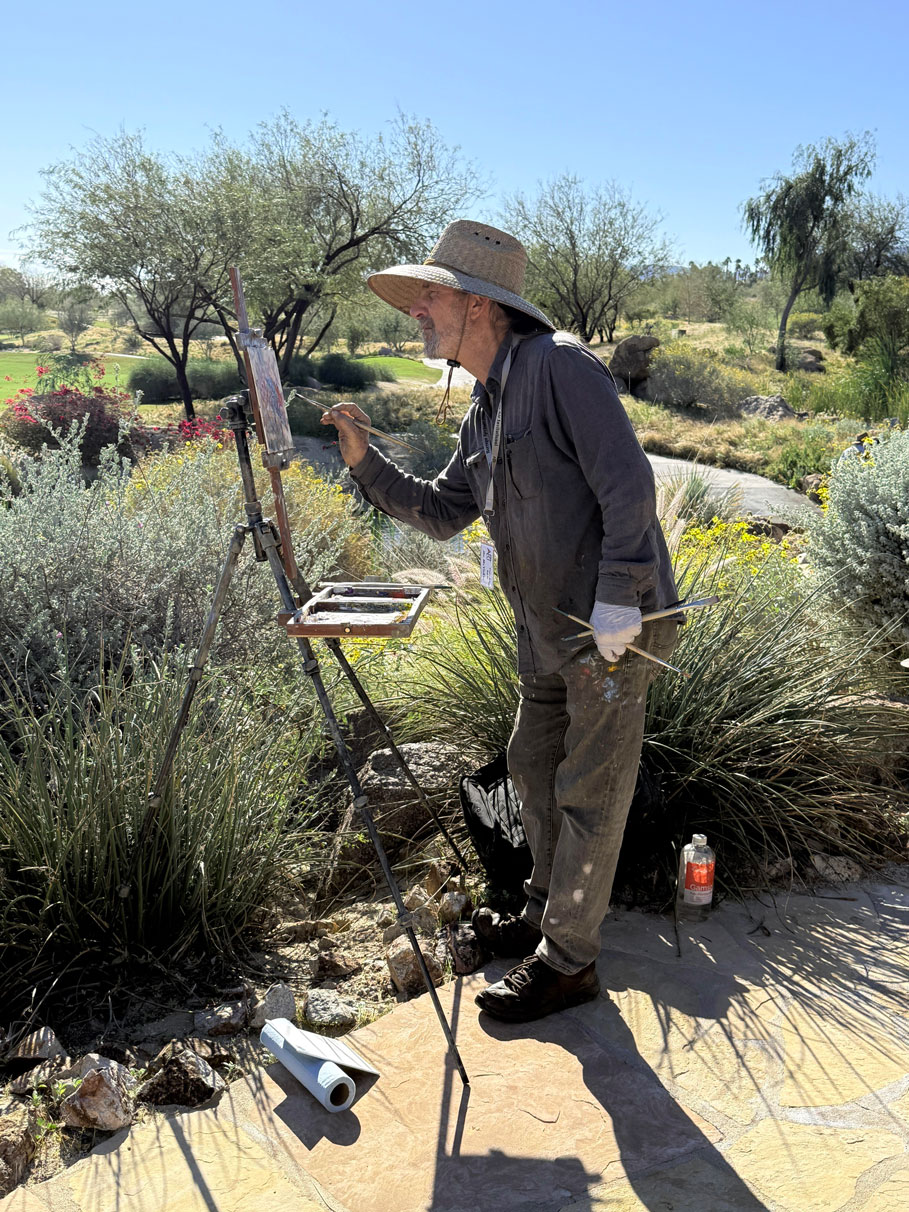 Jim McVicker painting in the Quick Draw