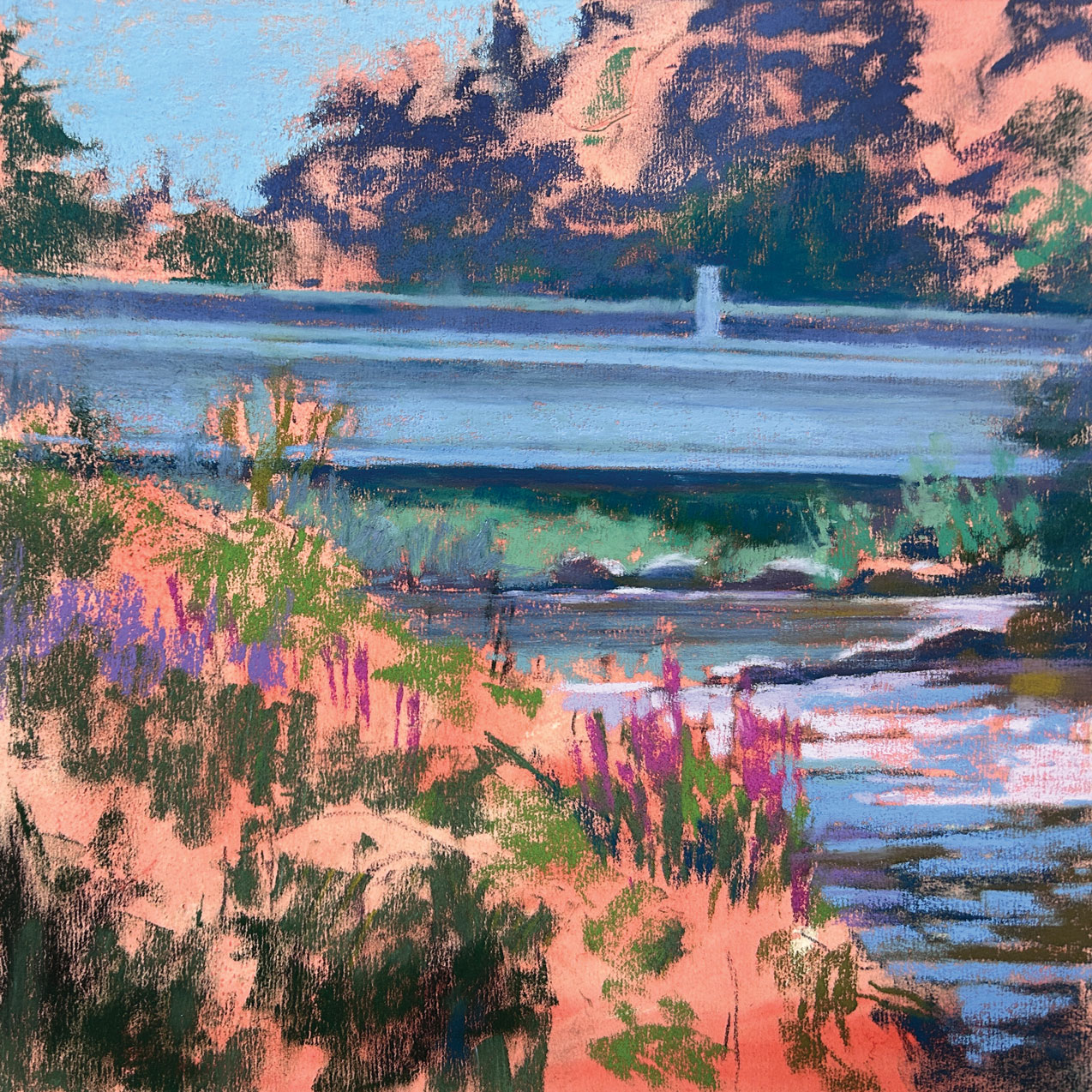 Jill Stefani Wagner artist painting of a bridge