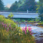 "Mill Creek Glimmer" by Jill Stefani Wagner, pastel landscape painting demo