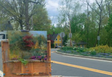 Plein air painting setup