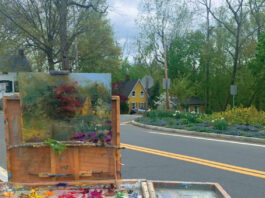 Plein air painting setup