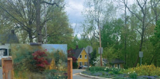 Plein air painting setup