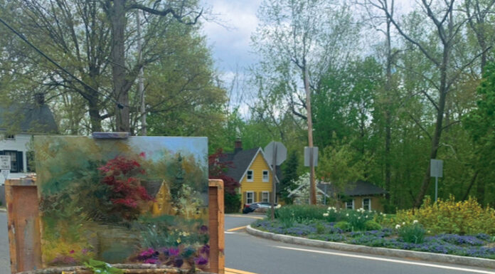 Plein air painting setup