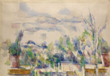 The Terrace at the Garden at Les Lauves, Paul Cézanne, 1902-1906, watercolor over graphite, 17 x 21 in., The Morgan Library & Museum