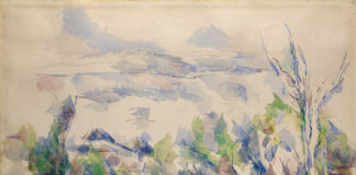 The Terrace at the Garden at Les Lauves, Paul Cézanne, 1902-1906, watercolor over graphite, 17 x 21 in., The Morgan Library & Museum
