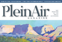 The cover of our April/May 2026 issue of PleinAir Magazine; art by Anton Nowels