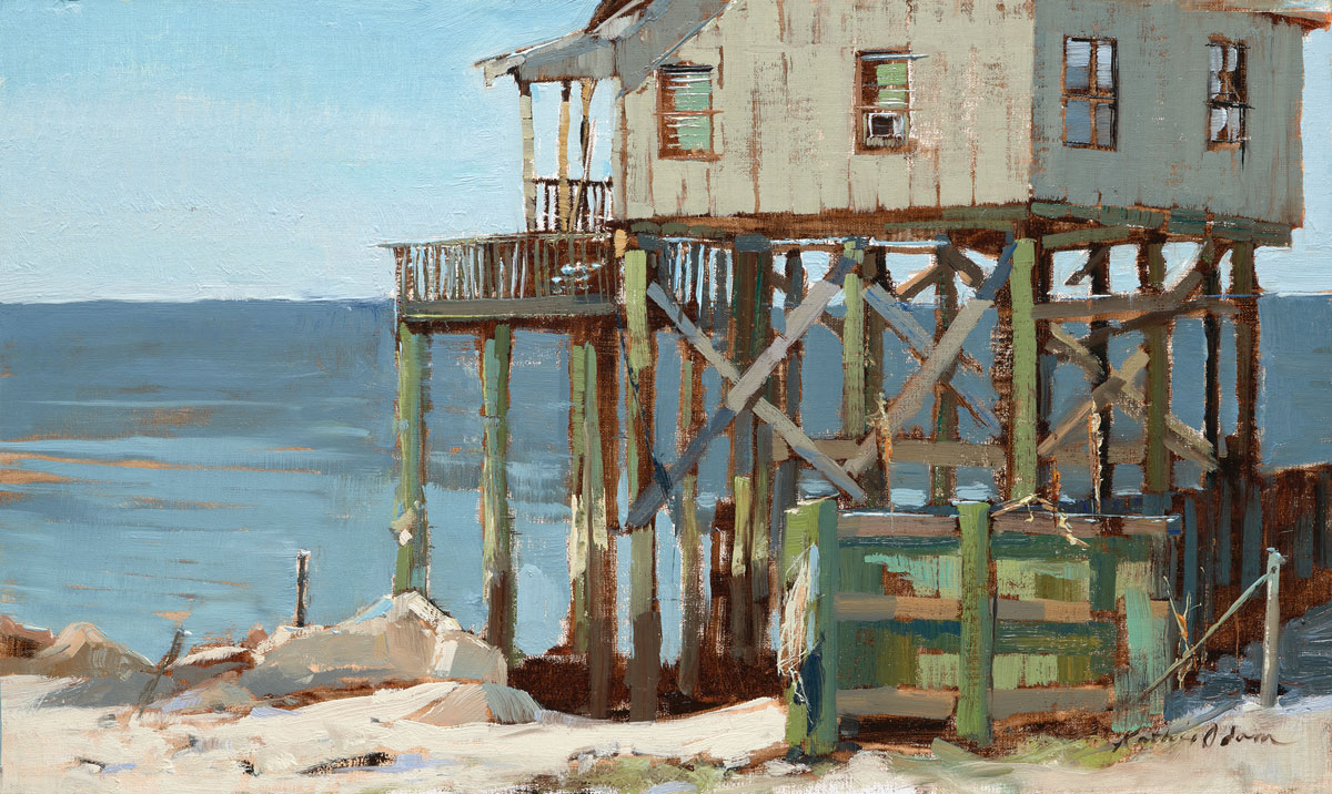 Kathie Odom, "The Resilient," 2023, oil, 12 x 20 in., Private collection, Plein air painting