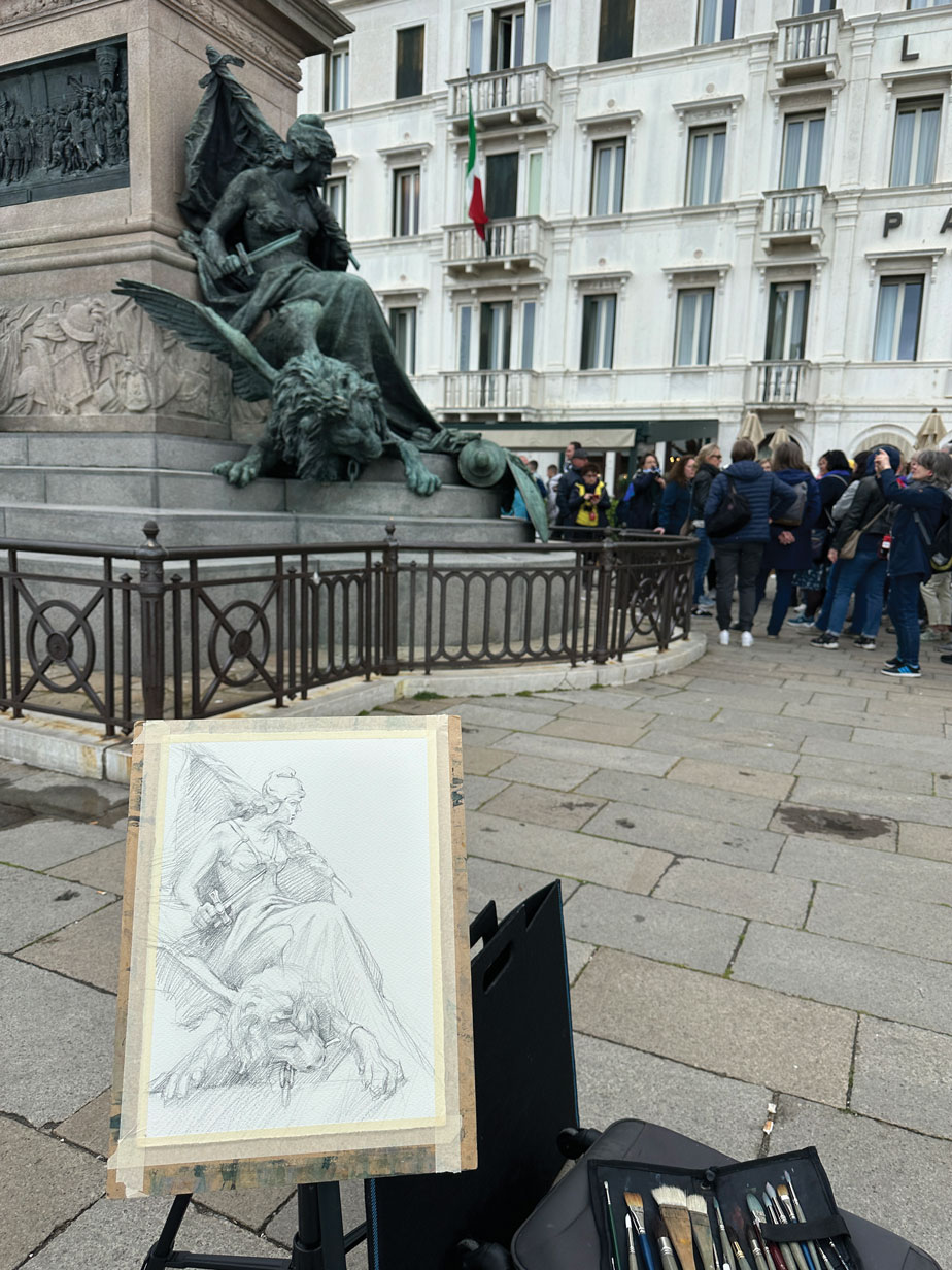 Venetian Guardians I drawing