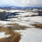 Creating the “Feeling” of Melting Snow Deborah Tilby, “Prairie Snow,” oil on muslin covered panel, 24 x 24 in.