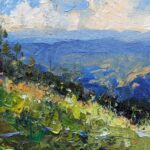 The Appeal of Impressionism Kyle Buckland, "Summer on the Mountain," 2024, oil, 11 x 14 in., Available from artist, Studio from plein air study - Impressionist oil painting techniques