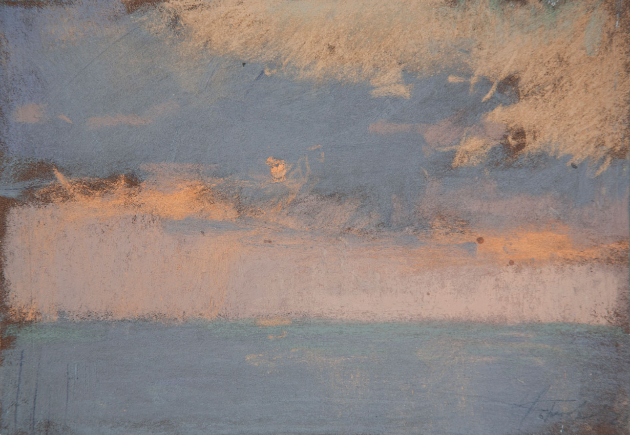 Olga Abramova, "Mood 8," 2023, pastel, 6 x 8 in., Private collection, Plein air