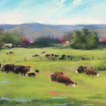 Painting of the Week: Grazing Bonnie Zahn Griffith, "Grazing," 2024, pastel, 8 x 16 in., Private collection, Plein air