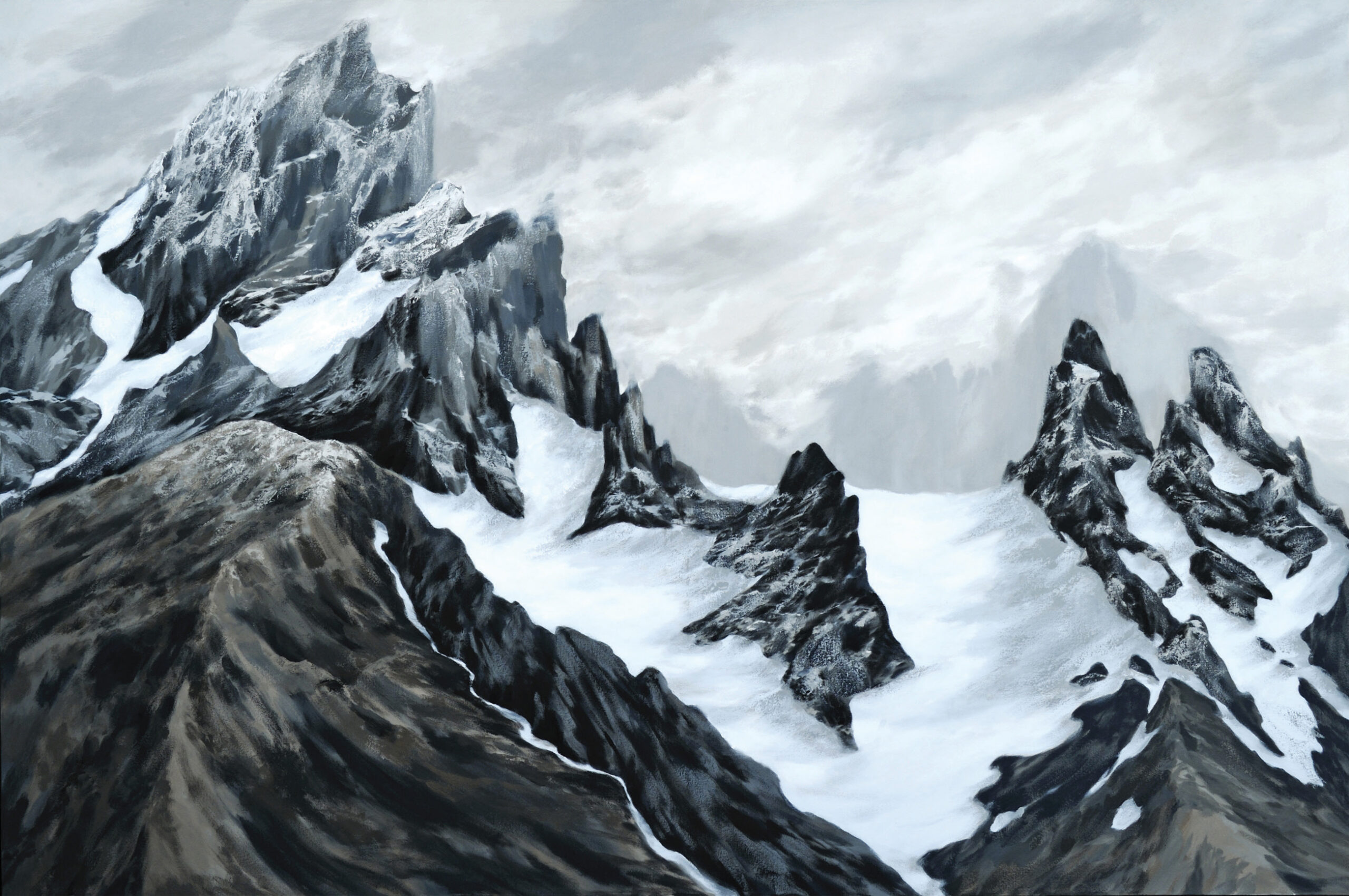 Freya Grand, "Cerros," 2015, oil, 48 x 72 in.; Photo: Greg Staley