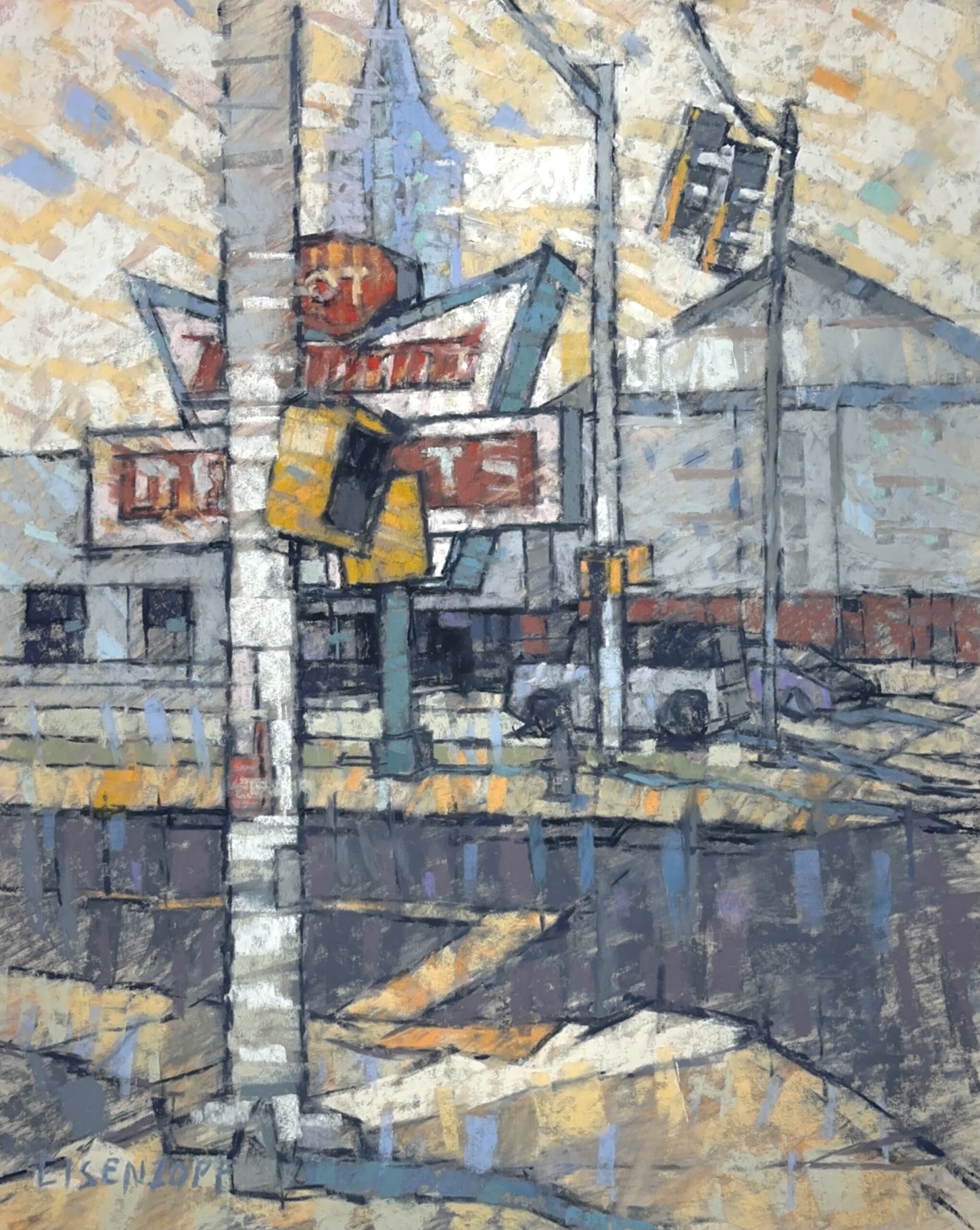 Best of Show - "American Concrete (Ponce)" by Alex Eisenzopf (pastel on pastel board, 20x16 in.)