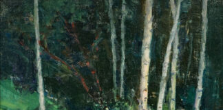 Joe Anna Arnett, “Aspen Shadows,” 16 x 12 in.