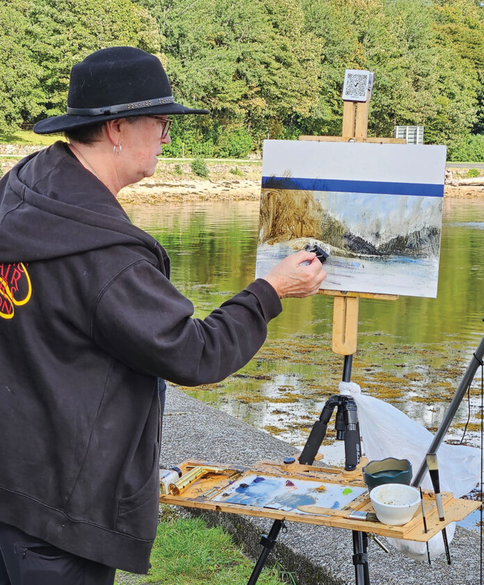 Beth Bathe, featured in the PleinAir Magazine column “Postcards From the Road” (April/May 2026 issue)