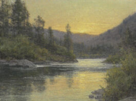 Clyde Aspevig and the Opera Come Together For “A River Runs Through It” "The Blackfoot" Clyde Aspevig landscape painting for Opera Montana "The River Runs Through It"