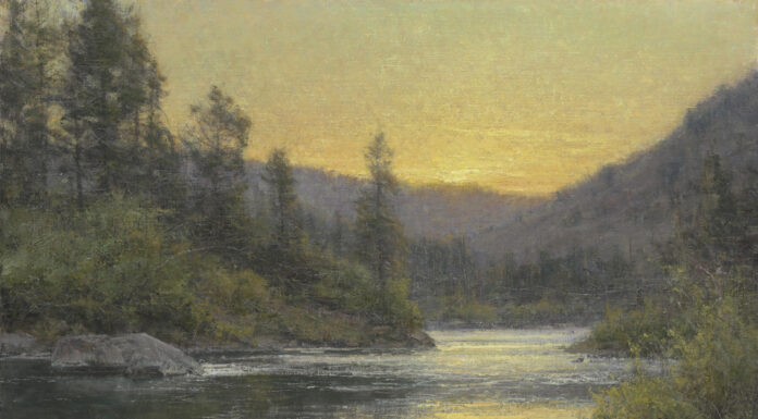 Clyde Aspevig and the Opera Come Together For “A River Runs Through It” "The Blackfoot" Clyde Aspevig landscape painting for Opera Montana "The River Runs Through It"