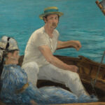 Édouard Manet Boating painting