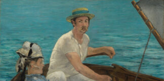 Édouard Manet Boating painting