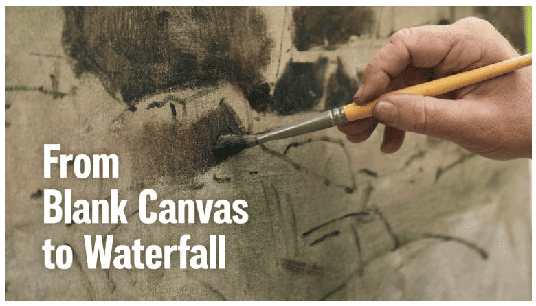 How to paint rocks and waterfalls en plein air