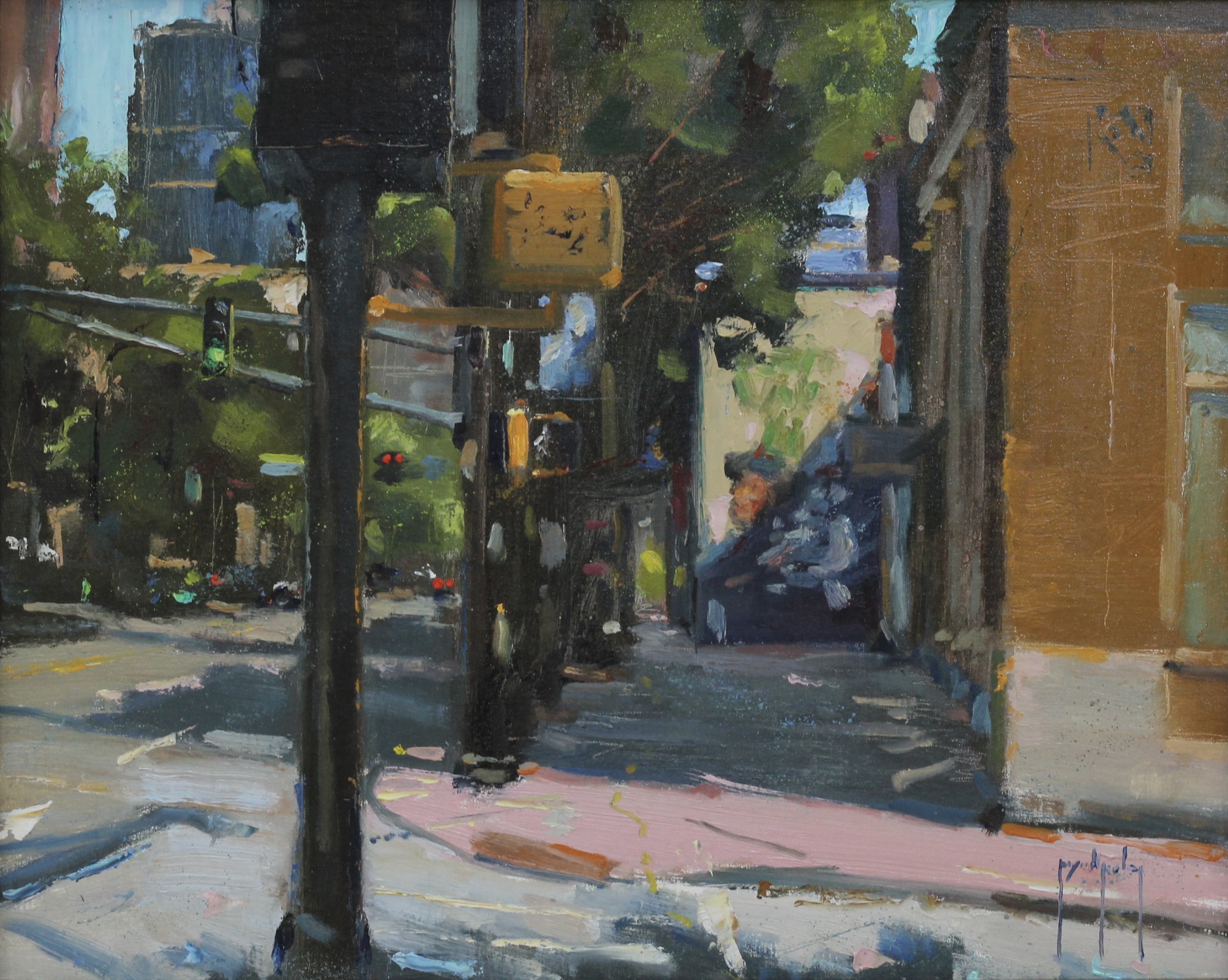 Best on Peachtree - "Green on Peachtree" by Jason Bailey (oil on linen panel, 16x20 in.)