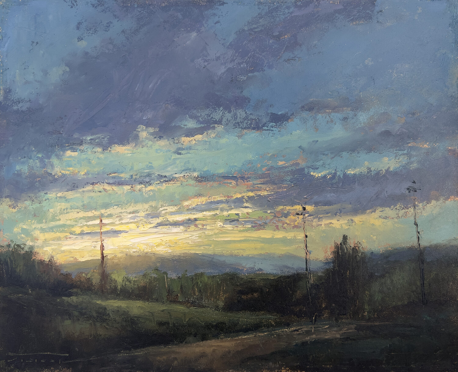 Best Plein Air Oil: Jane Hunt, “Last Light,” 8 x 10 in.