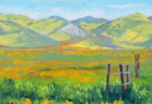 Artists Celebrate 25 Years of Carrizo Plain National Monument Carrizo Plain National Monument painting - Laurel Sherrie, "Carrizo Muse," oil, 6 x 8 in.