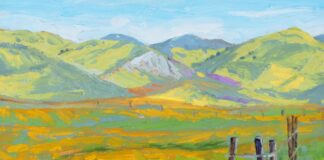 Carrizo Plain National Monument painting - Laurel Sherrie, "Carrizo Muse," oil, 6 x 8 in.