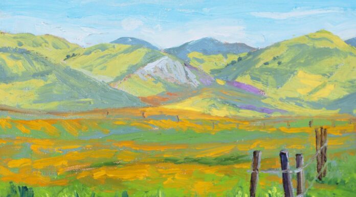 Carrizo Plain National Monument painting - Laurel Sherrie, "Carrizo Muse," oil, 6 x 8 in.