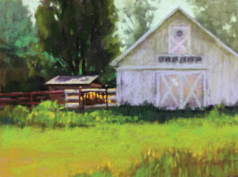 5 Compelling Pastels by Jill Stefani Wagner "Spring on the Farm," 2020, pastel, 8 x 10 in., Available from the artist, Plein air