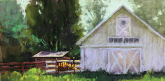 "Spring on the Farm," 2020, pastel, 8 x 10 in., Available from the artist, Plein air
