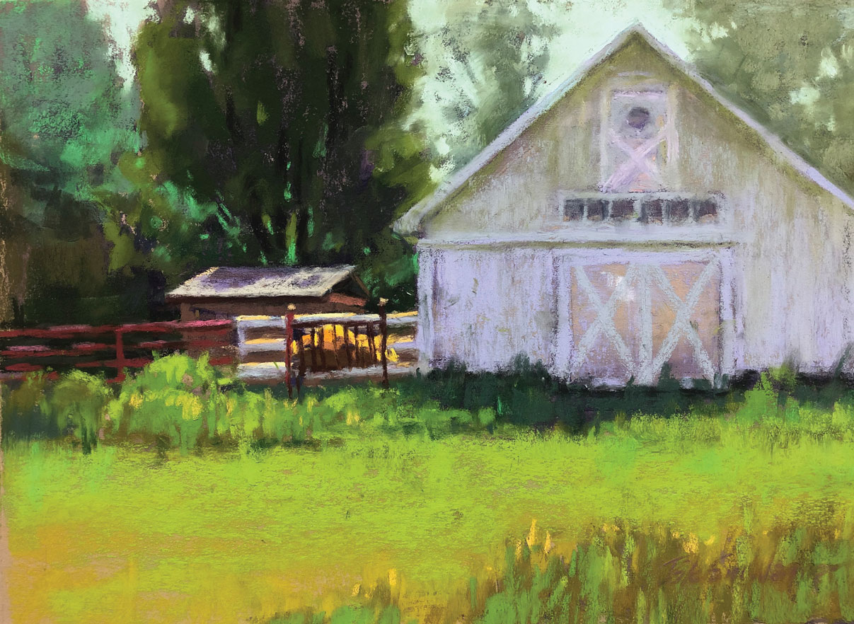 "Spring on the Farm," 2020, pastel, 8 x 10 in., Available from the artist, Plein air