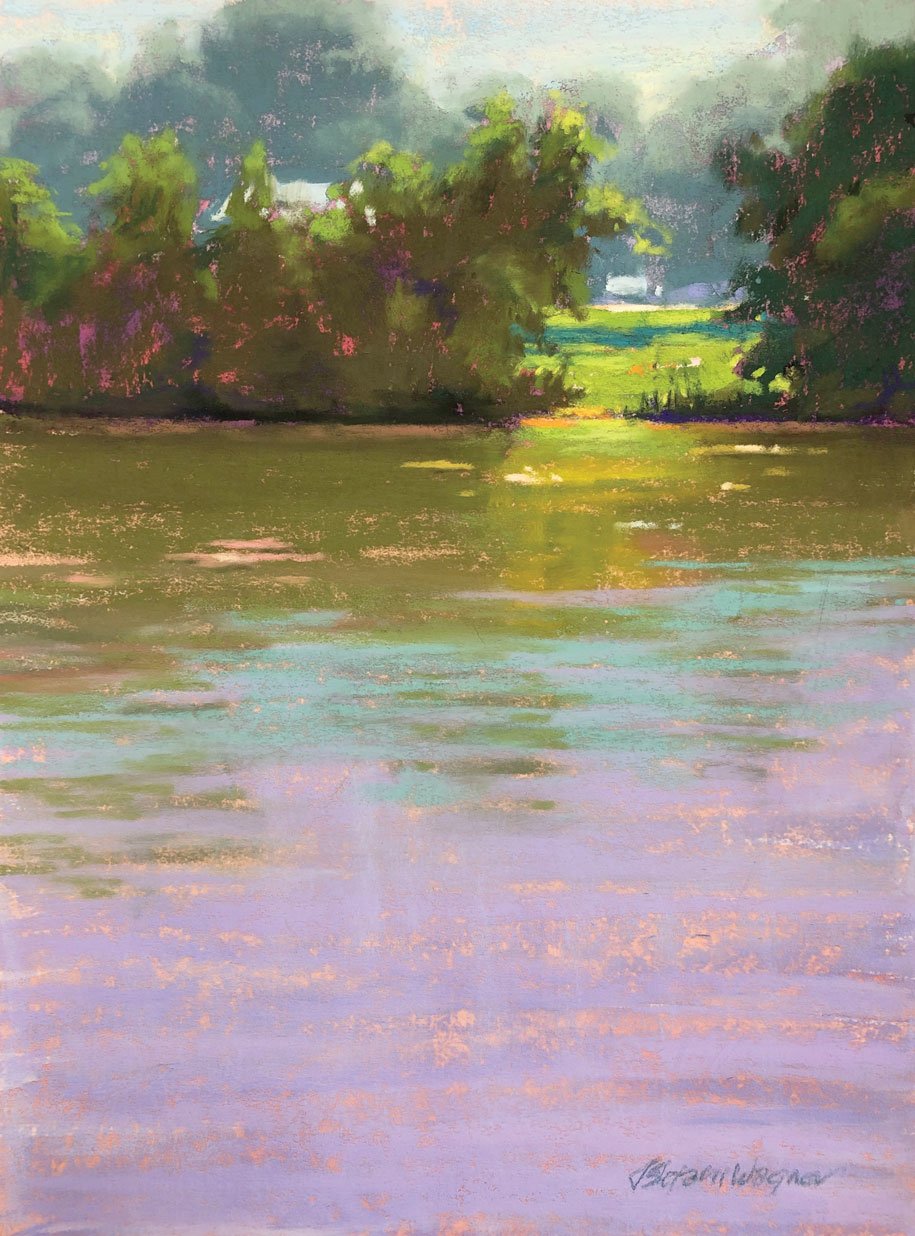 "Summer Sizzle," 2020, pastel, 12 x 9 in., private collection, plein air