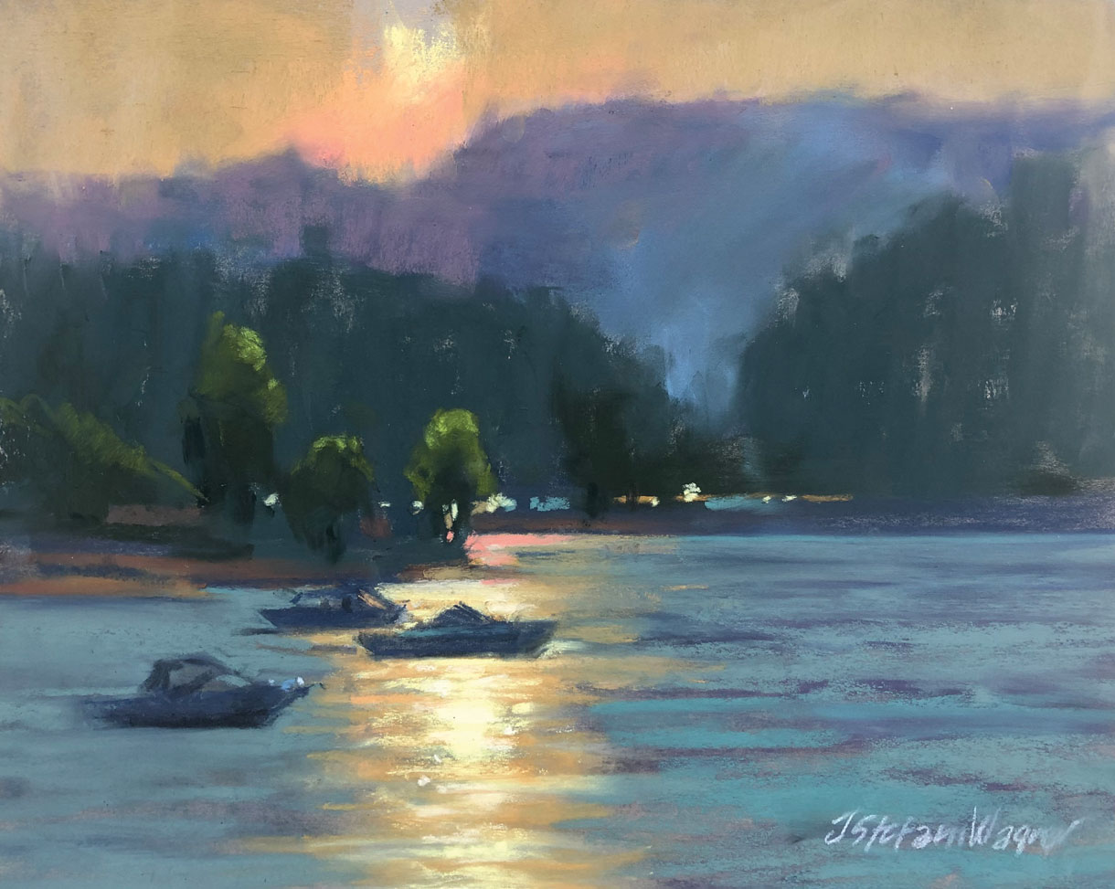 "The Disappearance," 2021, pastel, 8 x 10 in., private collection, plein air