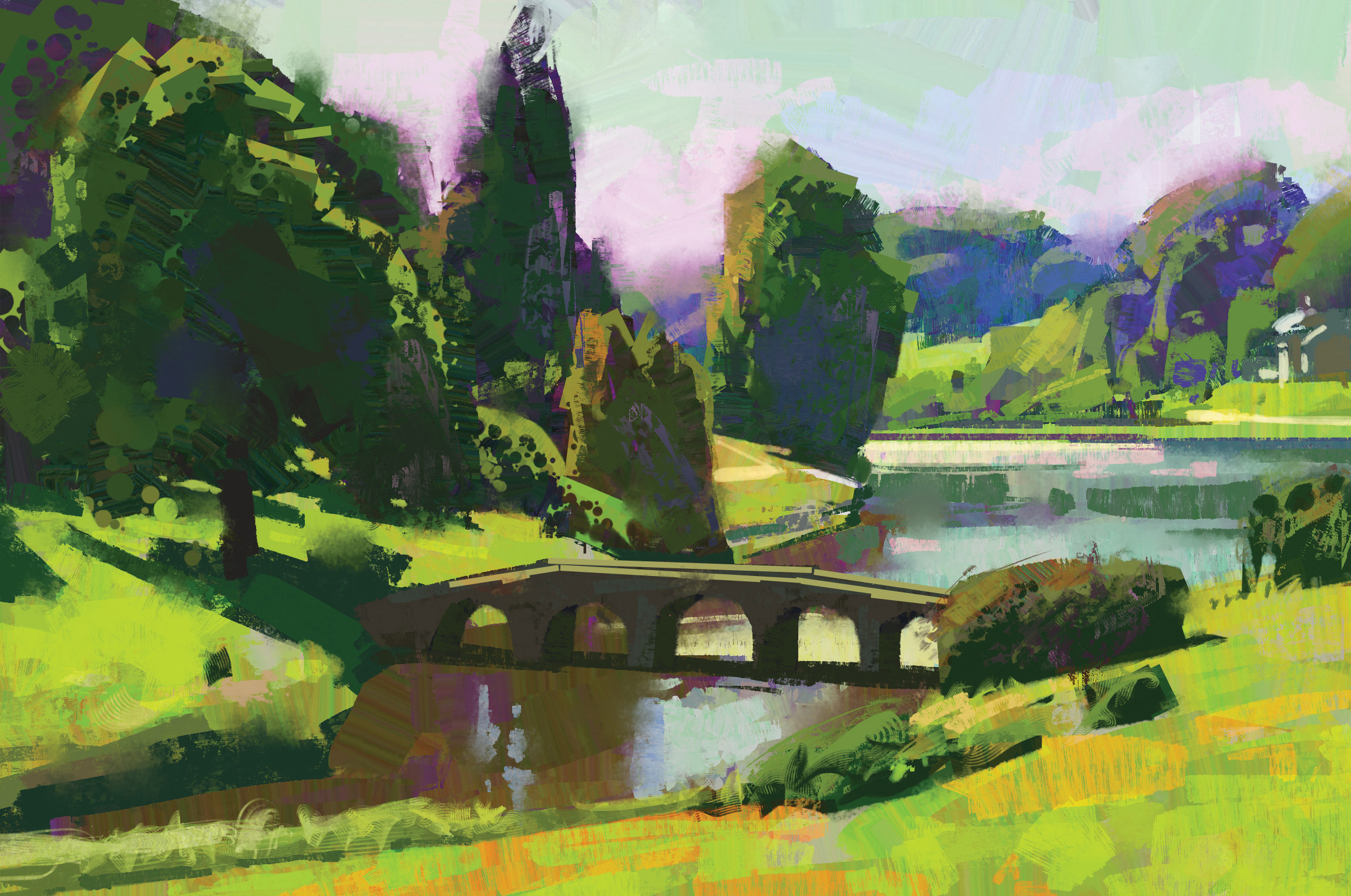 Digital bridge sketch (2025) by Mike Hernandez