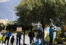 Artists enjoying one of the paint-outs at the Plein Air Convention & Expo