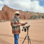 Jack McGowan, set up for plein air painting along Route 66