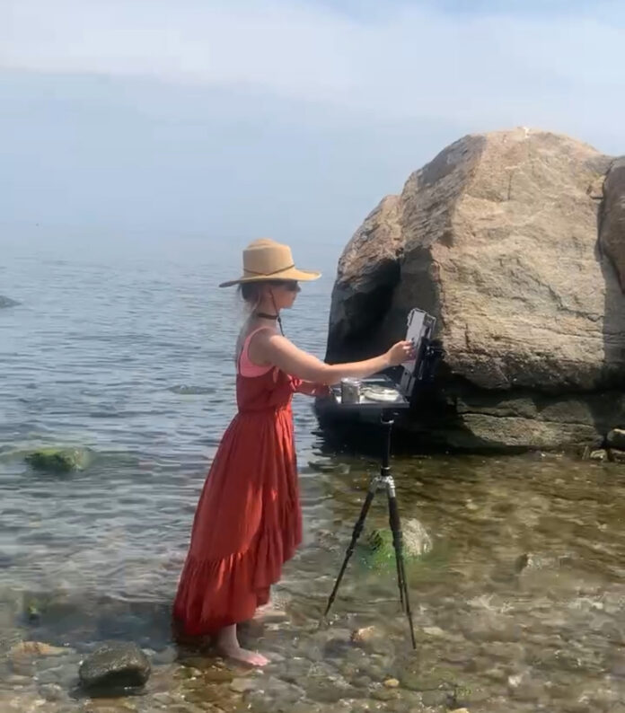 Plein air painter Mo Myra Plein air painter Mo Myra