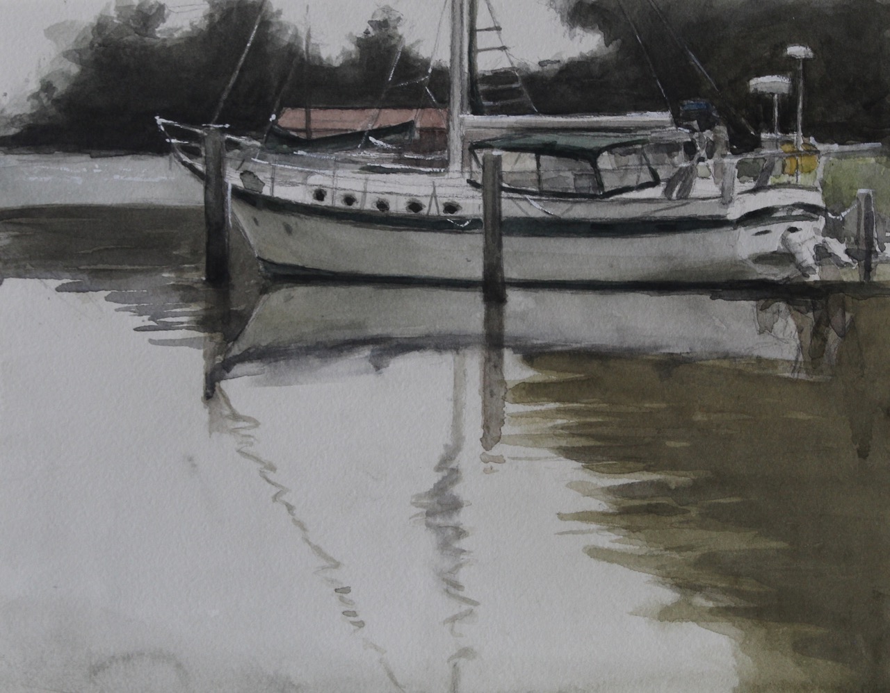 Mo Myra, "The Summer Spot," 2025, watercolor, 8 x 10 in., Available from artist, Plein air