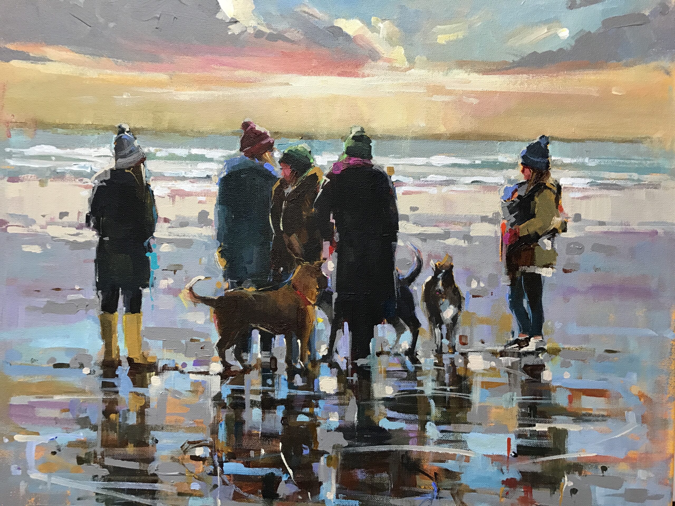 Michele Usibelli, "Winter Escape," 2018, acrylic, 16 x 20 in., Private collection Plein air and studio