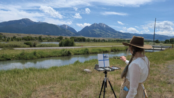 Ellie Wilson, featured in the PleinAir Magazine article “The Purpose in Presence” (June/July 2026 issue). Ellie Wilson, featured in the PleinAir Magazine article “The Purpose in Presence” (June/July 2026 issue).