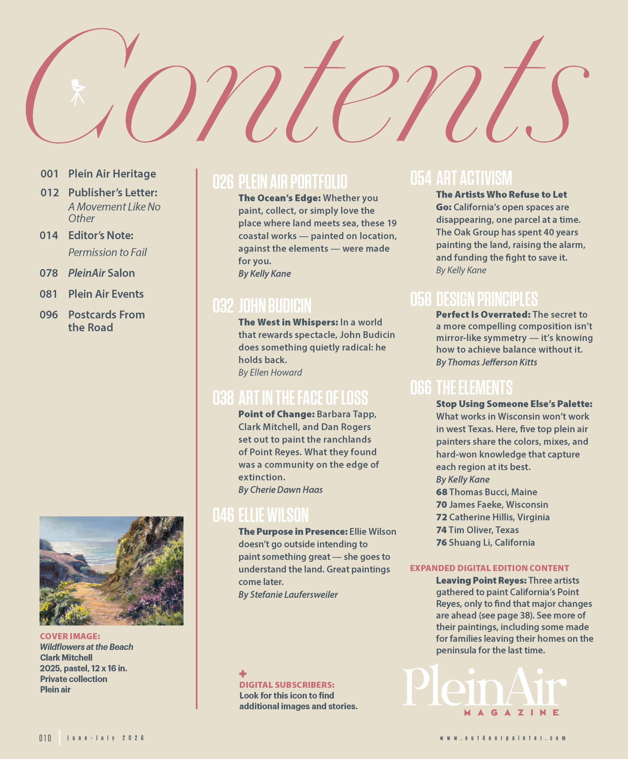PleinAir Magazine June/July 2026 contents