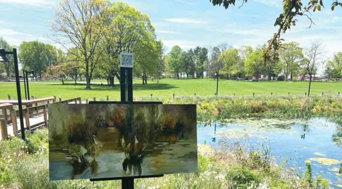 How To Paint By Subtraction View of Scene: I set up at a wetlands pond in early spring, just as the water lilies sprouted new growth.