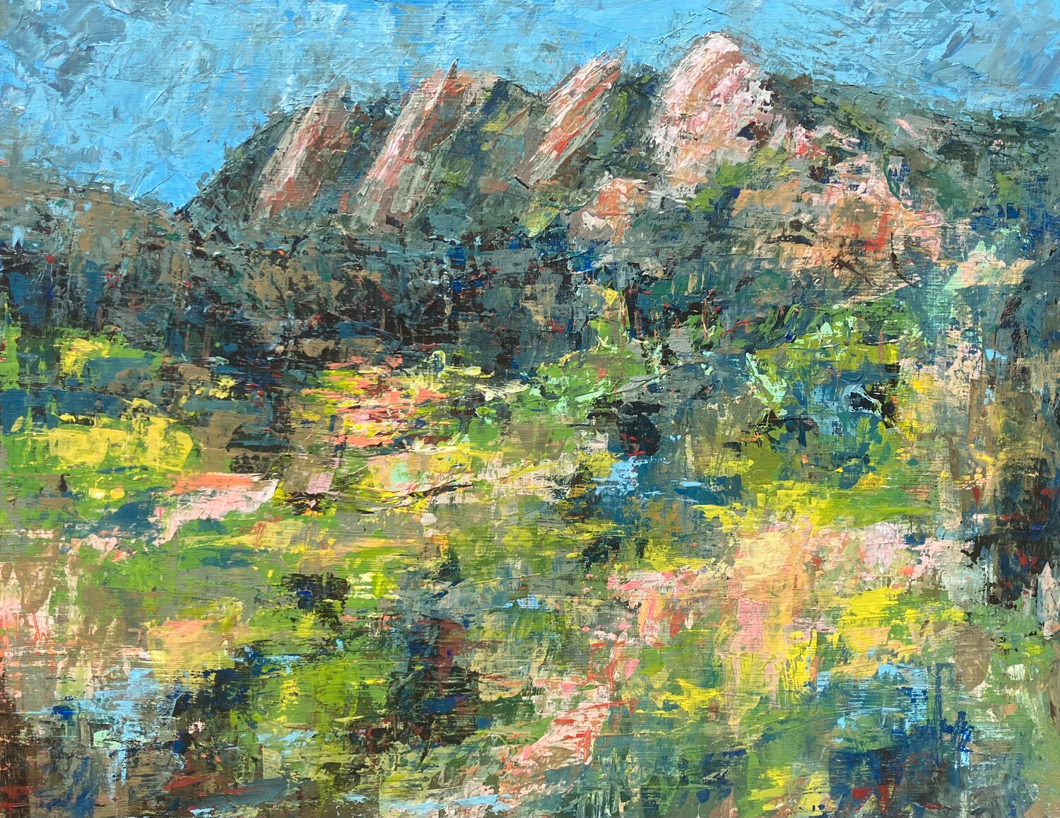 Best Plein Air Acrylic & Gouache: Andrew Busch, “Rising Green and Stone,” acrylic, 11 x 14 in.