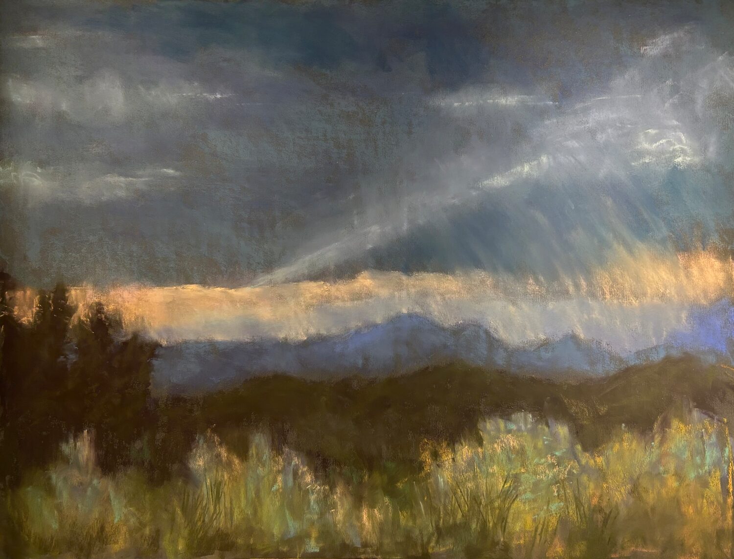 Best Plein Air Landscape Deborah Darr, “Moments Before the Storm,” pastel, 18 x 24 in.
