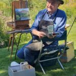 Ned Mueller teaching en plein air