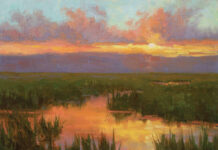 How to paint skies - Ellen Howard, "Restful Light" oil painting