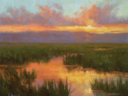 How to paint skies - Ellen Howard, "Restful Light" oil painting